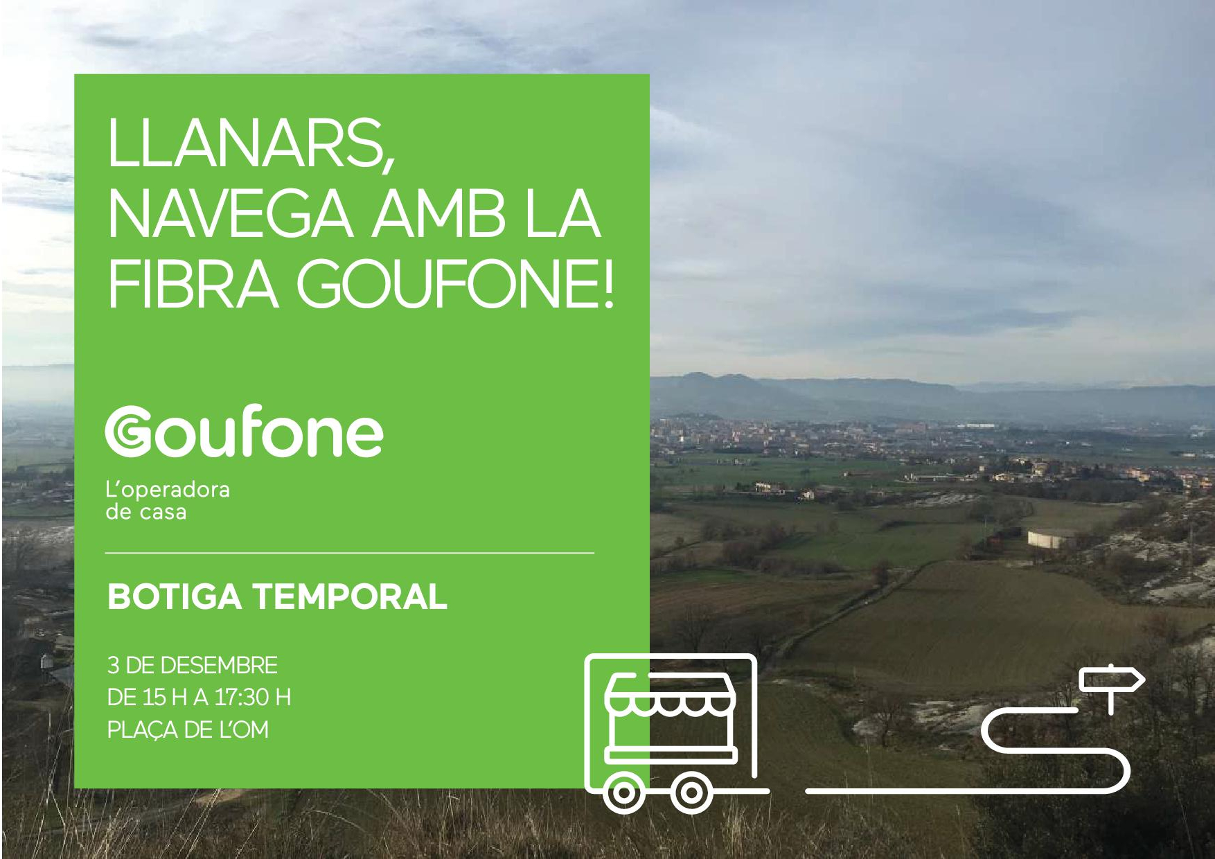 Flyer Gofuone – Botiga temporal Llanars