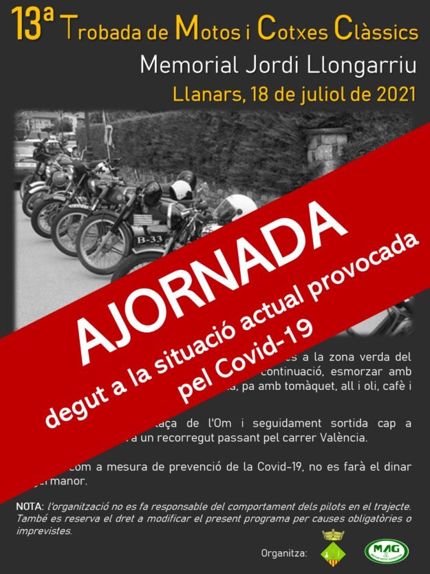 cartell trobada cotxes ajornada