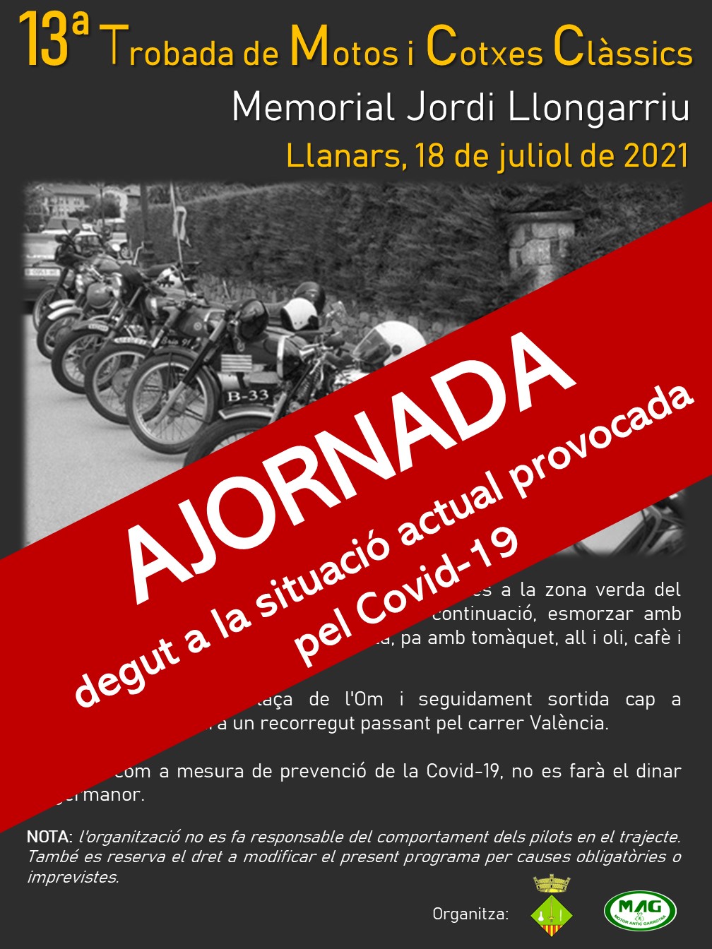 cartell trobada cotxes ajornada