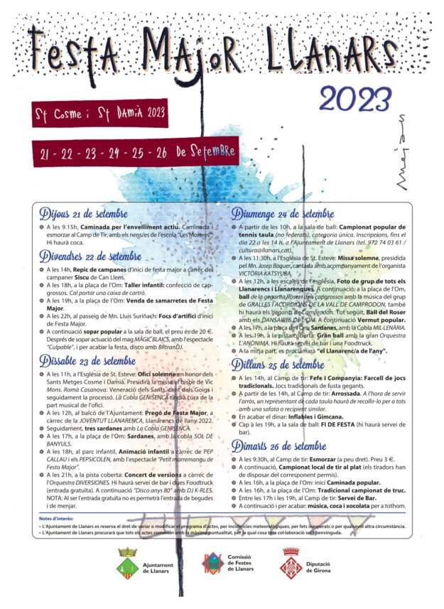 Cartell FM Llanars 2023